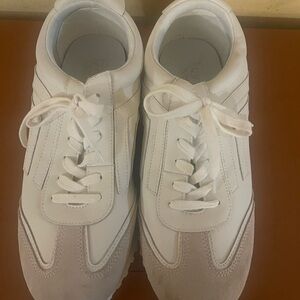 Franco Sarto White and Gray Athletic Shoes